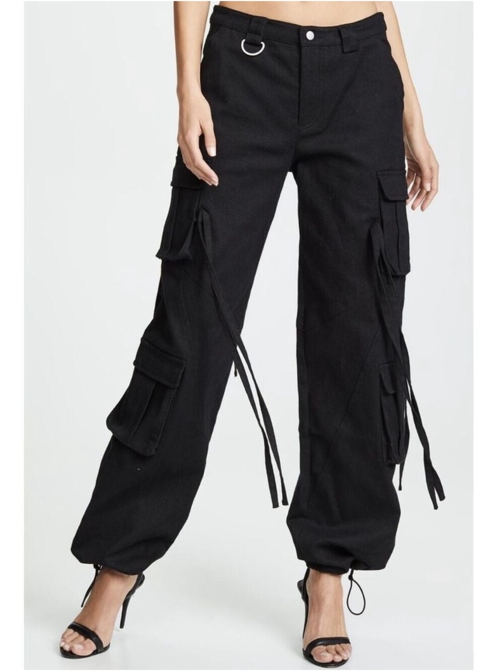 I.AM.GIA Black Altra Cargo Pants Pockets Boho Jeans Denim Whimsygoth I Am Gia